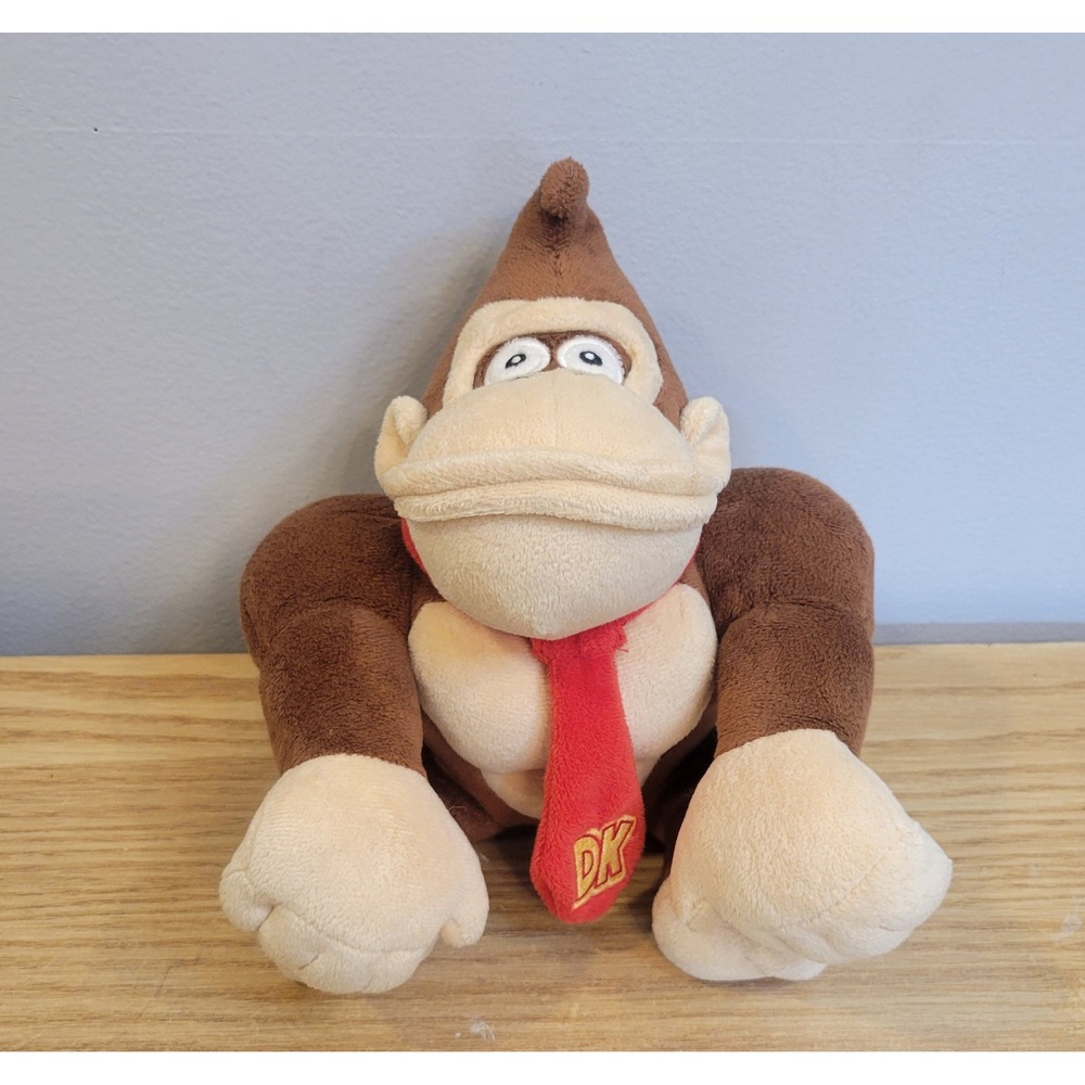 Nintendo Super Mario All Star Collection Donkey Kong Plush San-Ei 2011 7.5 inch